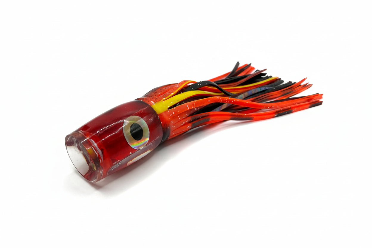 Red Abalone Resin Trolling Lure — 7.5" Double Big Eye