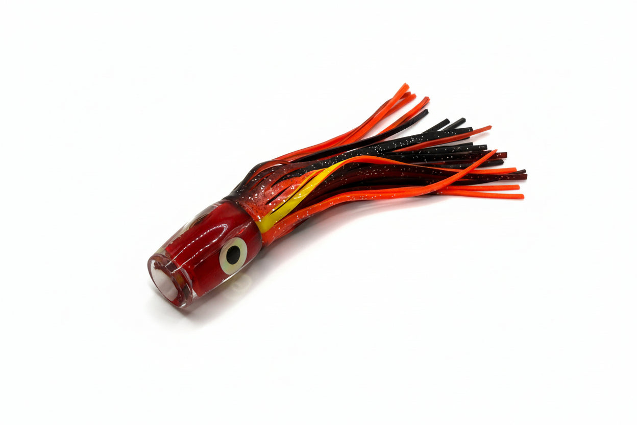 Red Abalone Resin Trolling Lure — 7.5" Double Big Eye